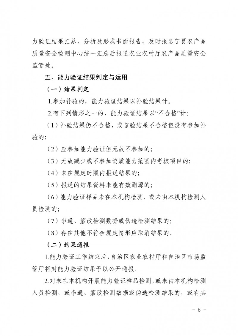 宁夏农业厅、监管局农产品质量安全检测技术能力验证〔2021〕7号_页面_05